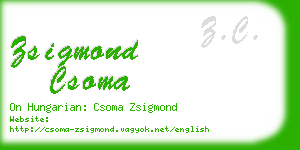 zsigmond csoma business card